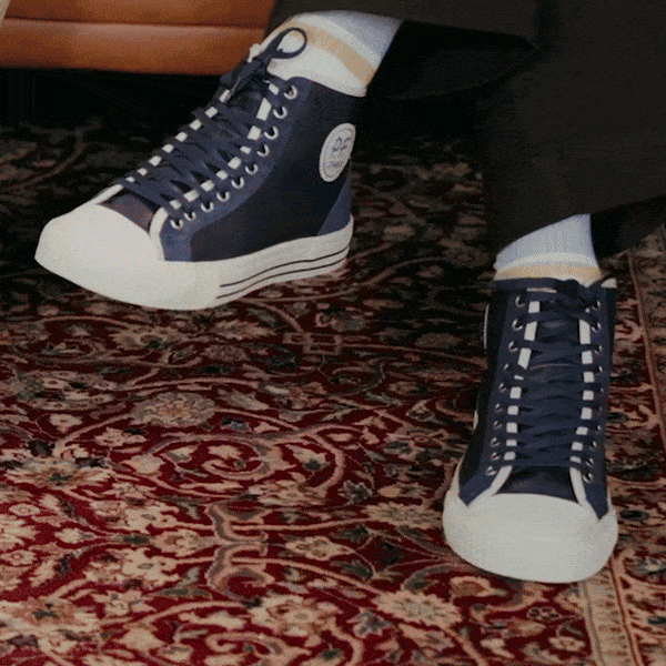 Center High-Top Navy/Antique White