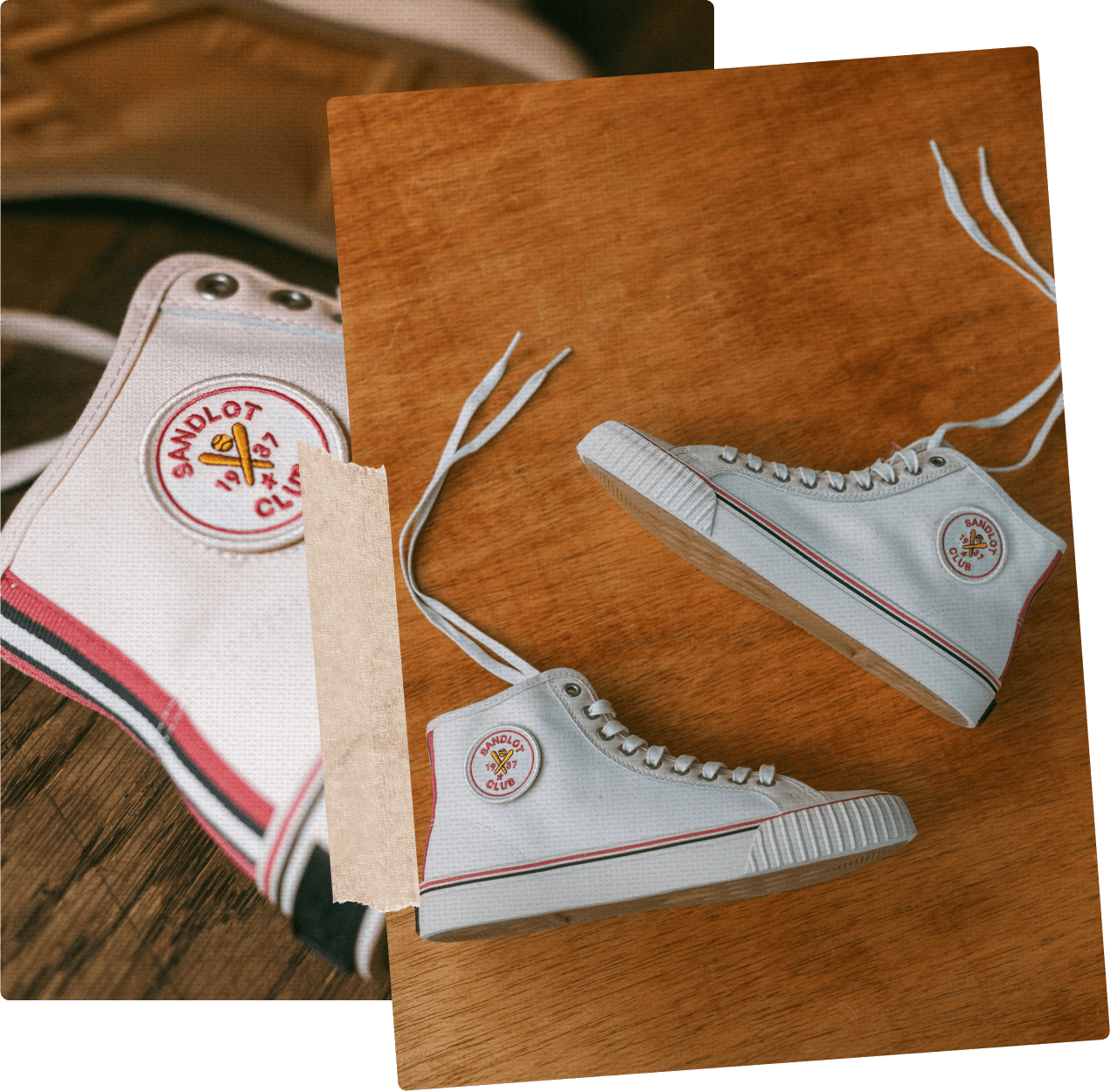 White retro high top sneakers P.F. Flyers