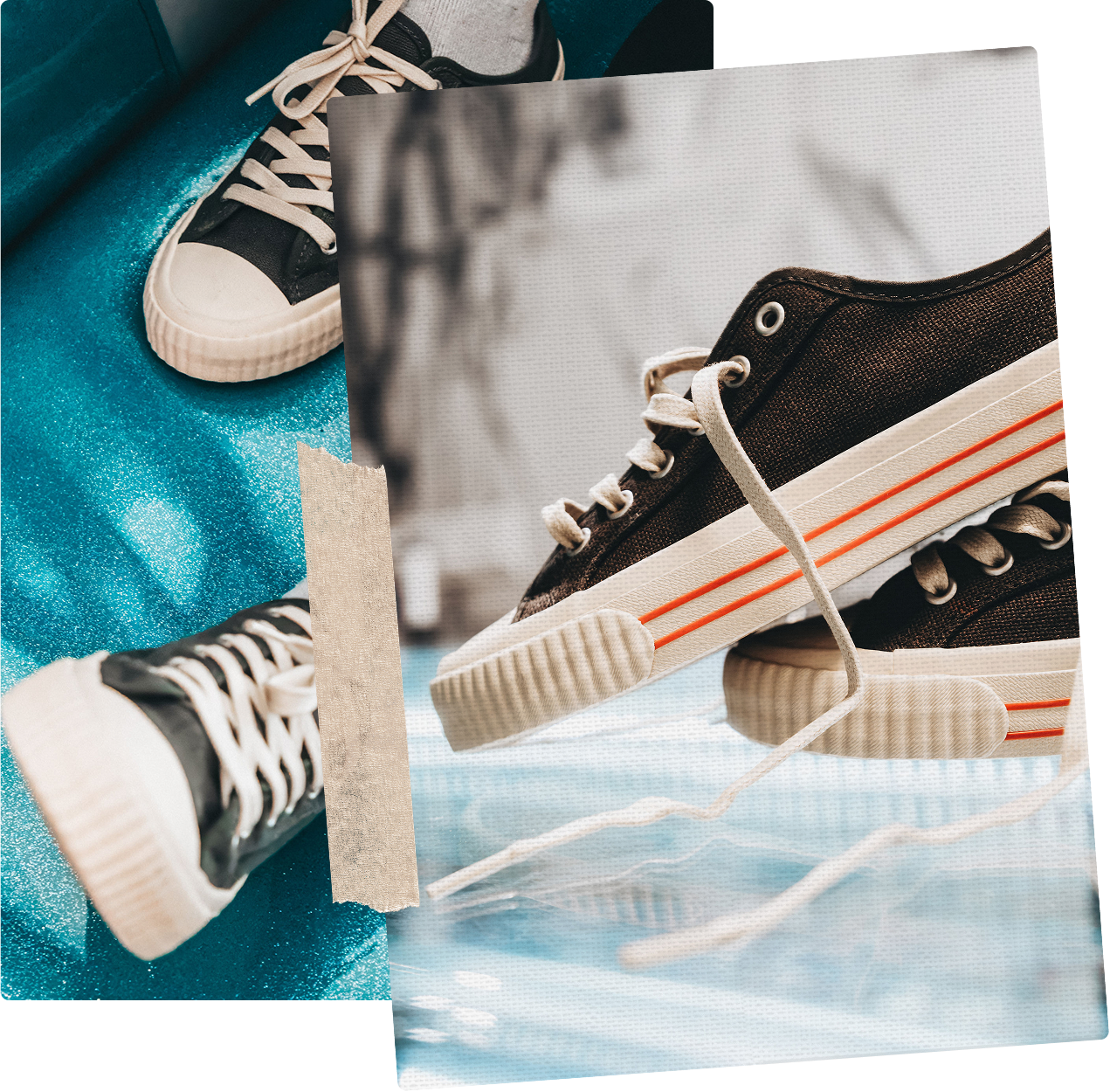 The Captain Collection black low-top retro sneakers
