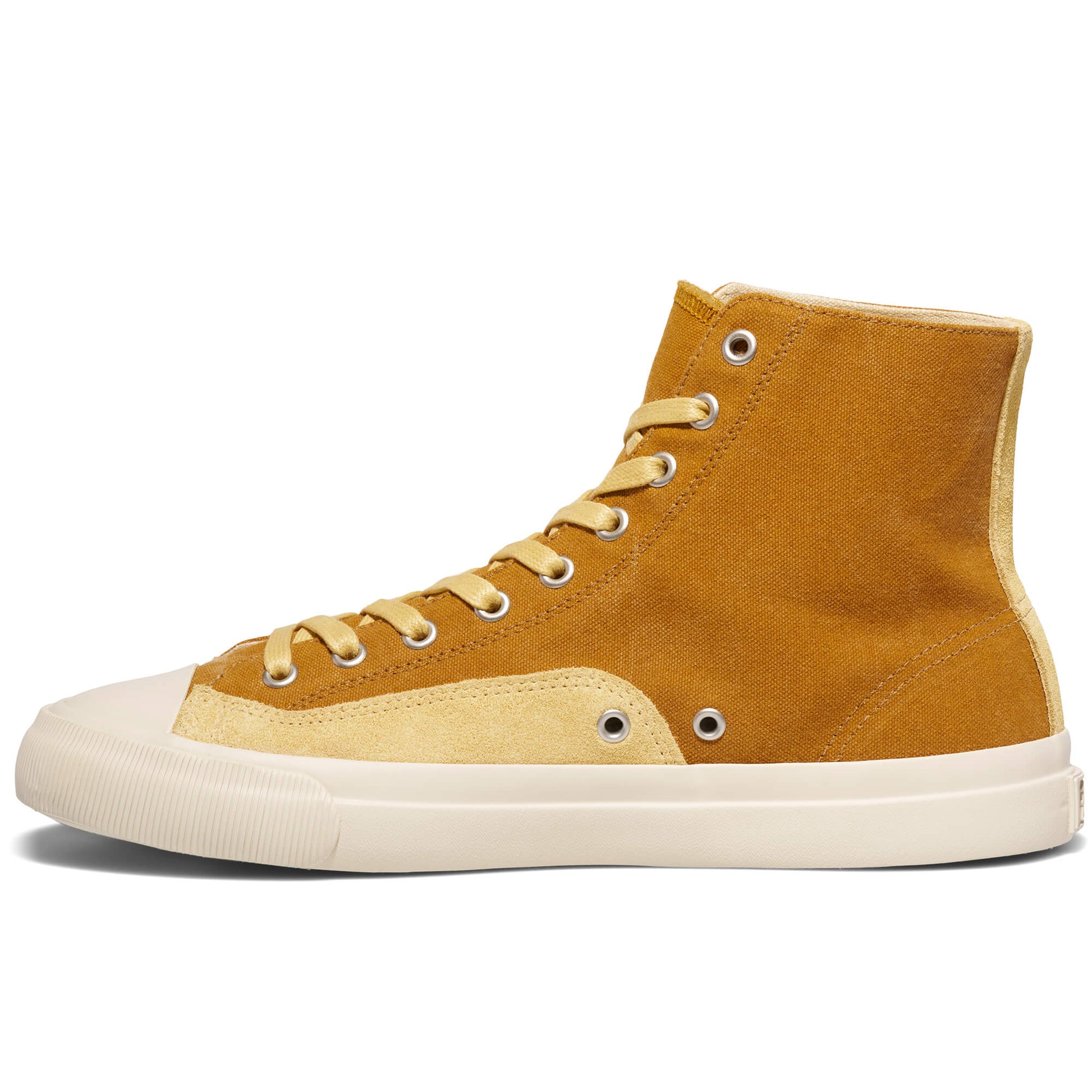 Gold vintage inspired high-top sneaker