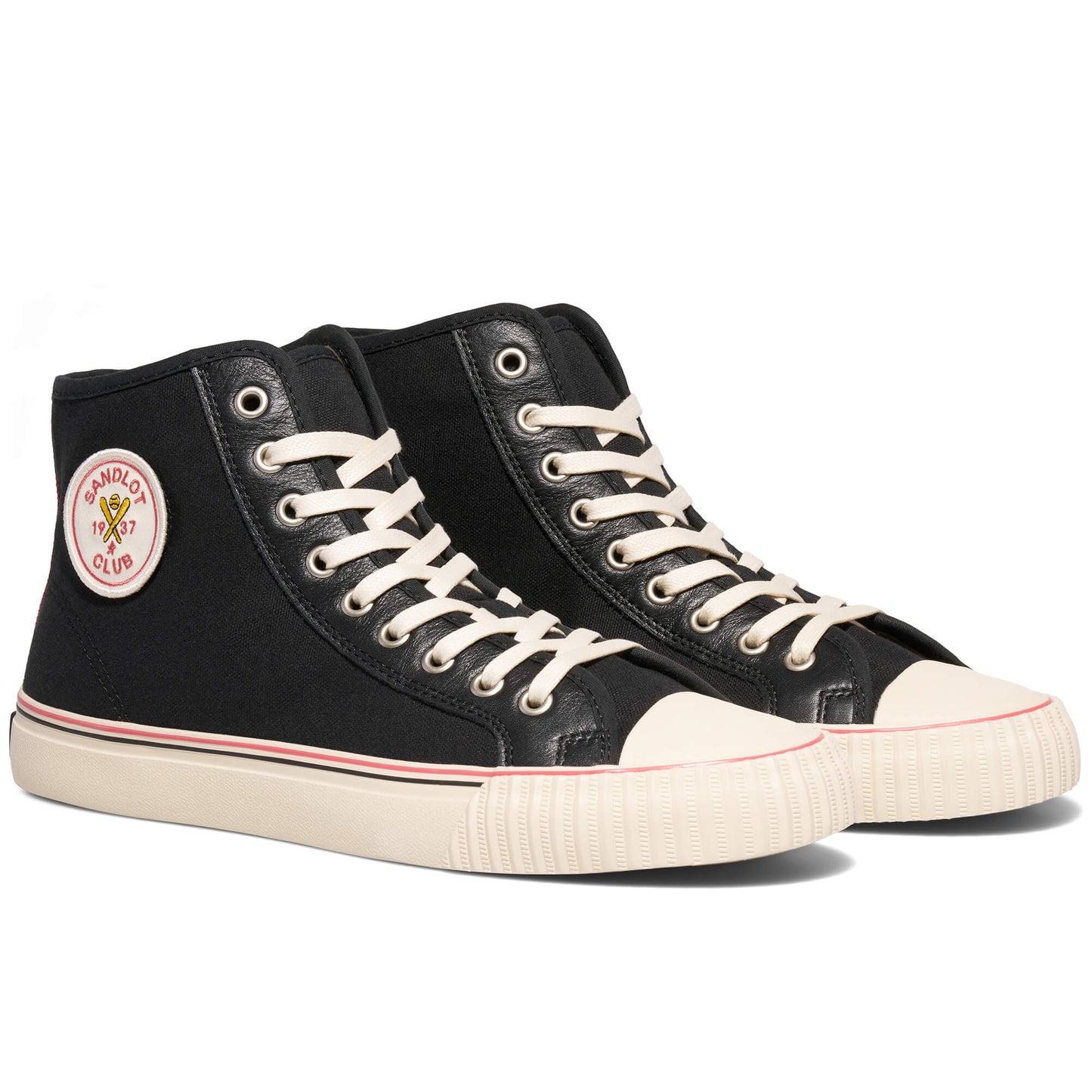 Black vintage-inspired high-top sneakers P.F. Flyers