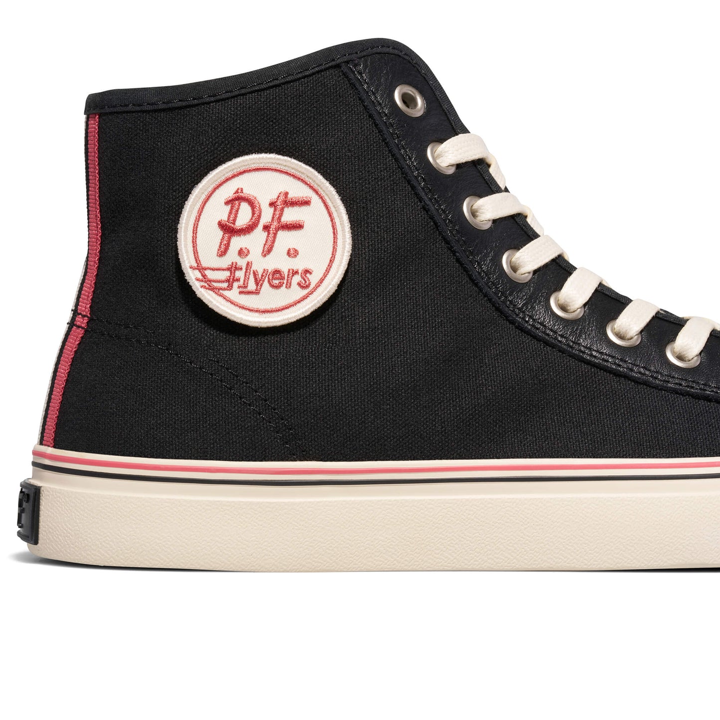 Classic black high-top shoes