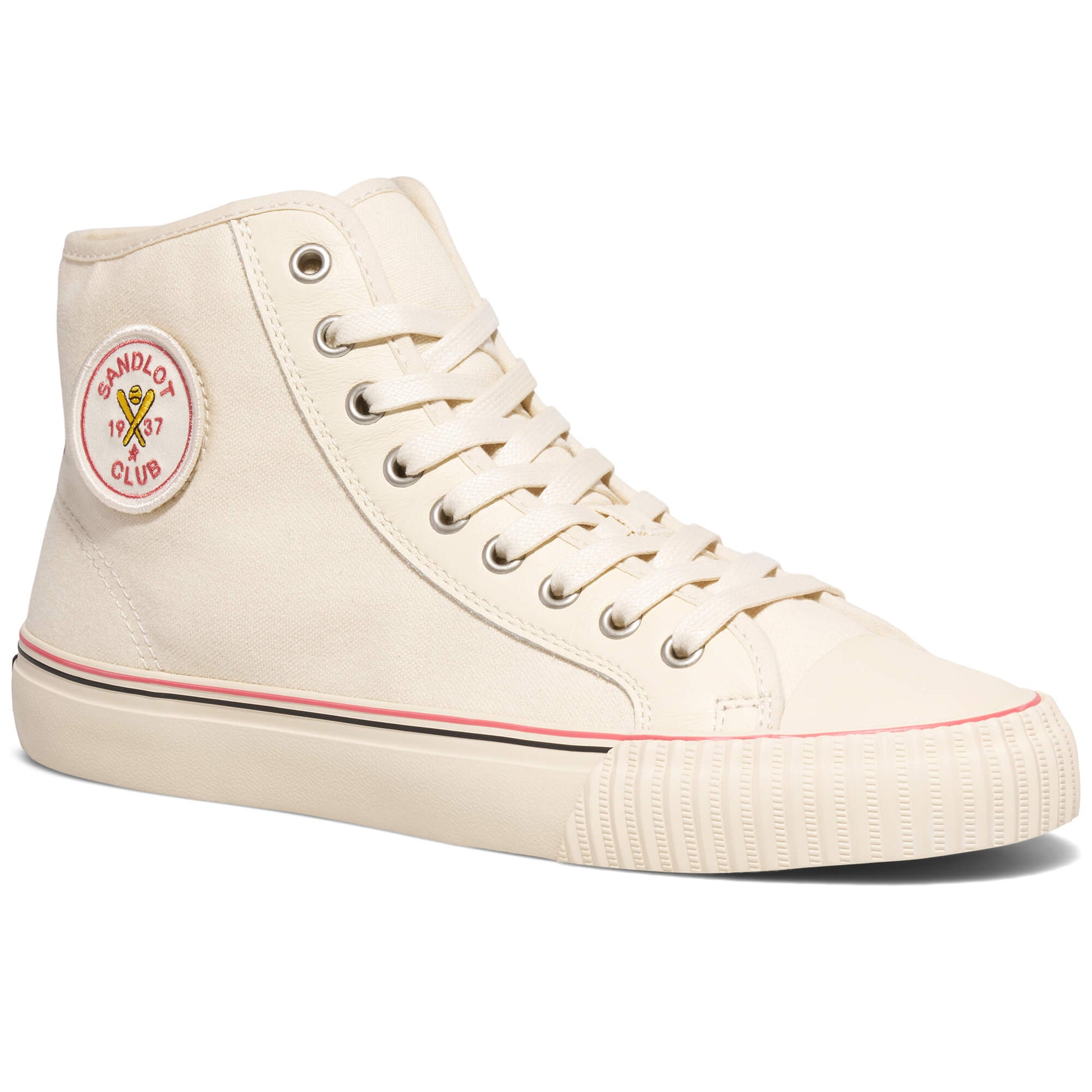 White vintage high-top sneakers