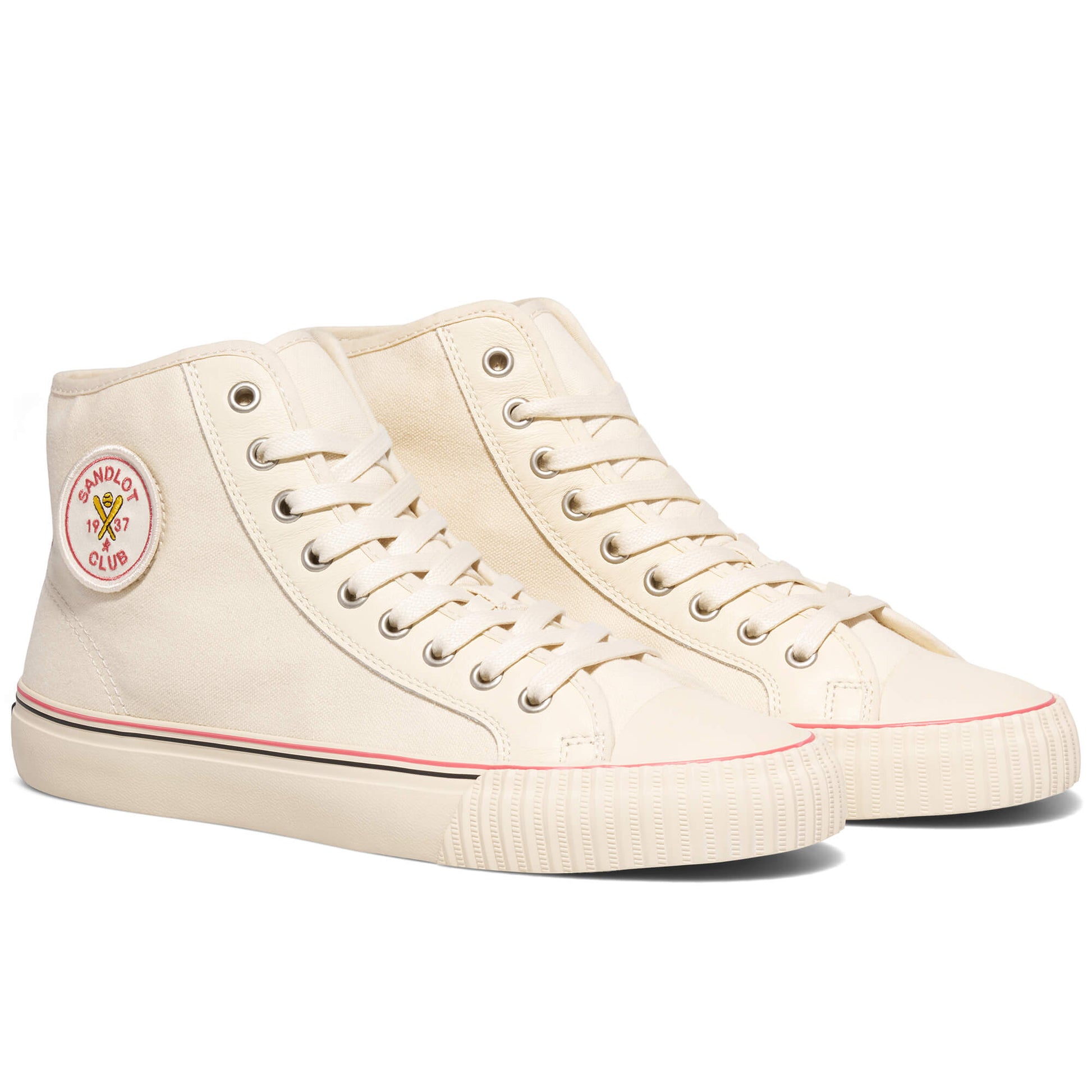 Classic white high-top shoes