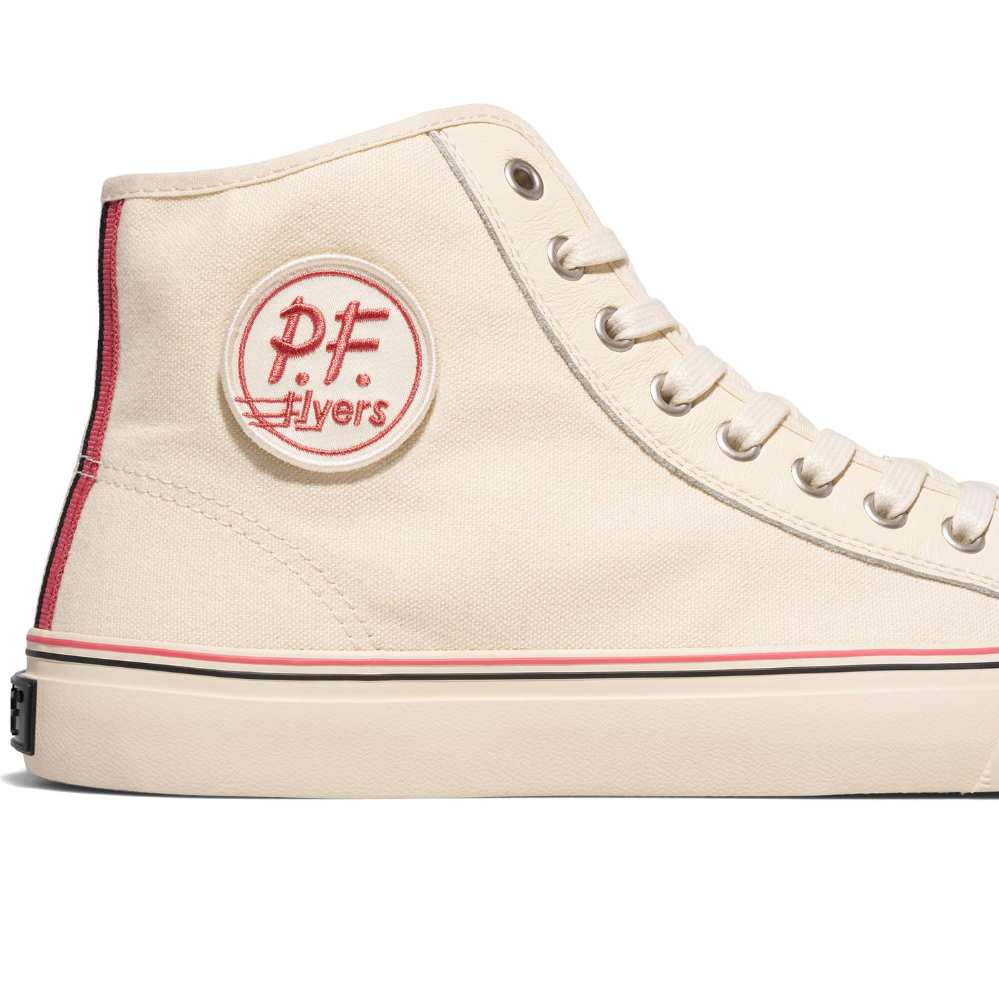 Crisp white retro-inspired high-tops