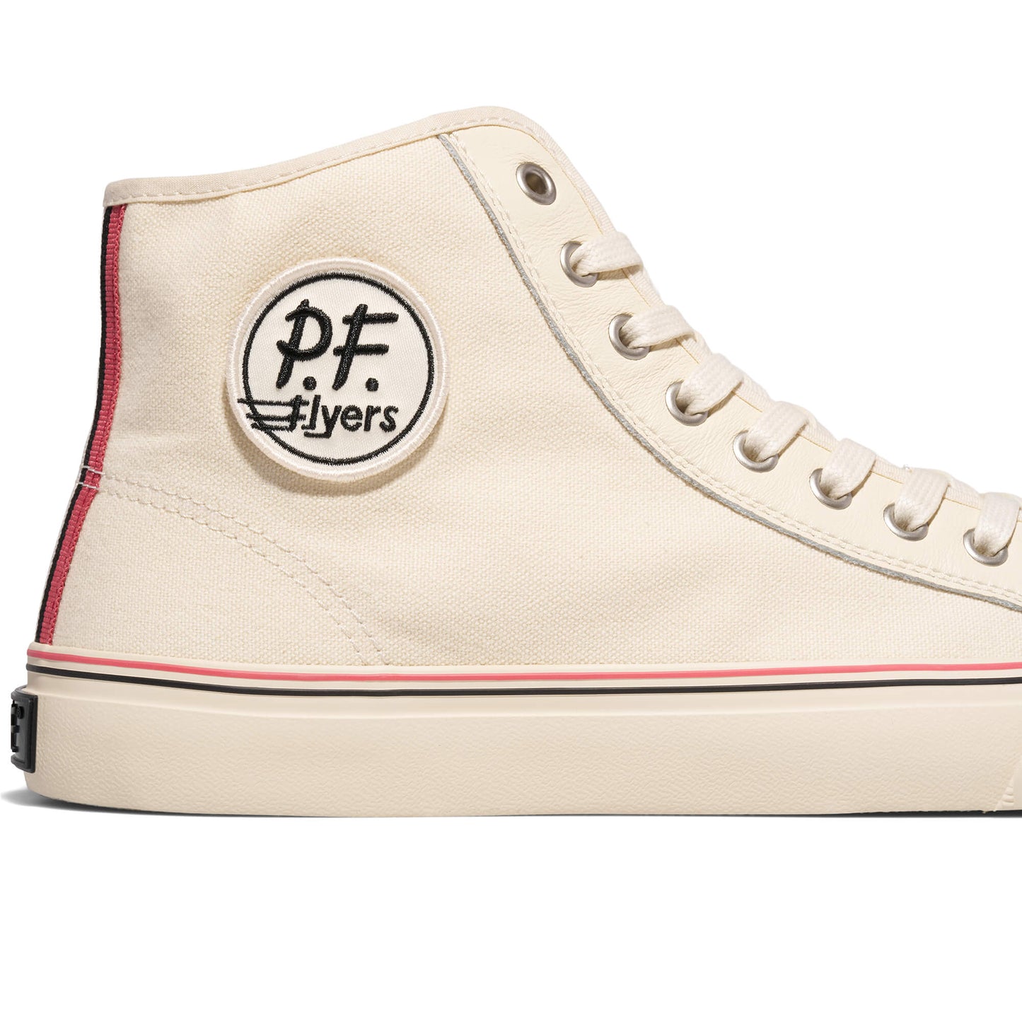 Archival white high-top sneakers