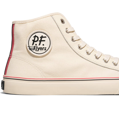 Archival white high-top sneakers
