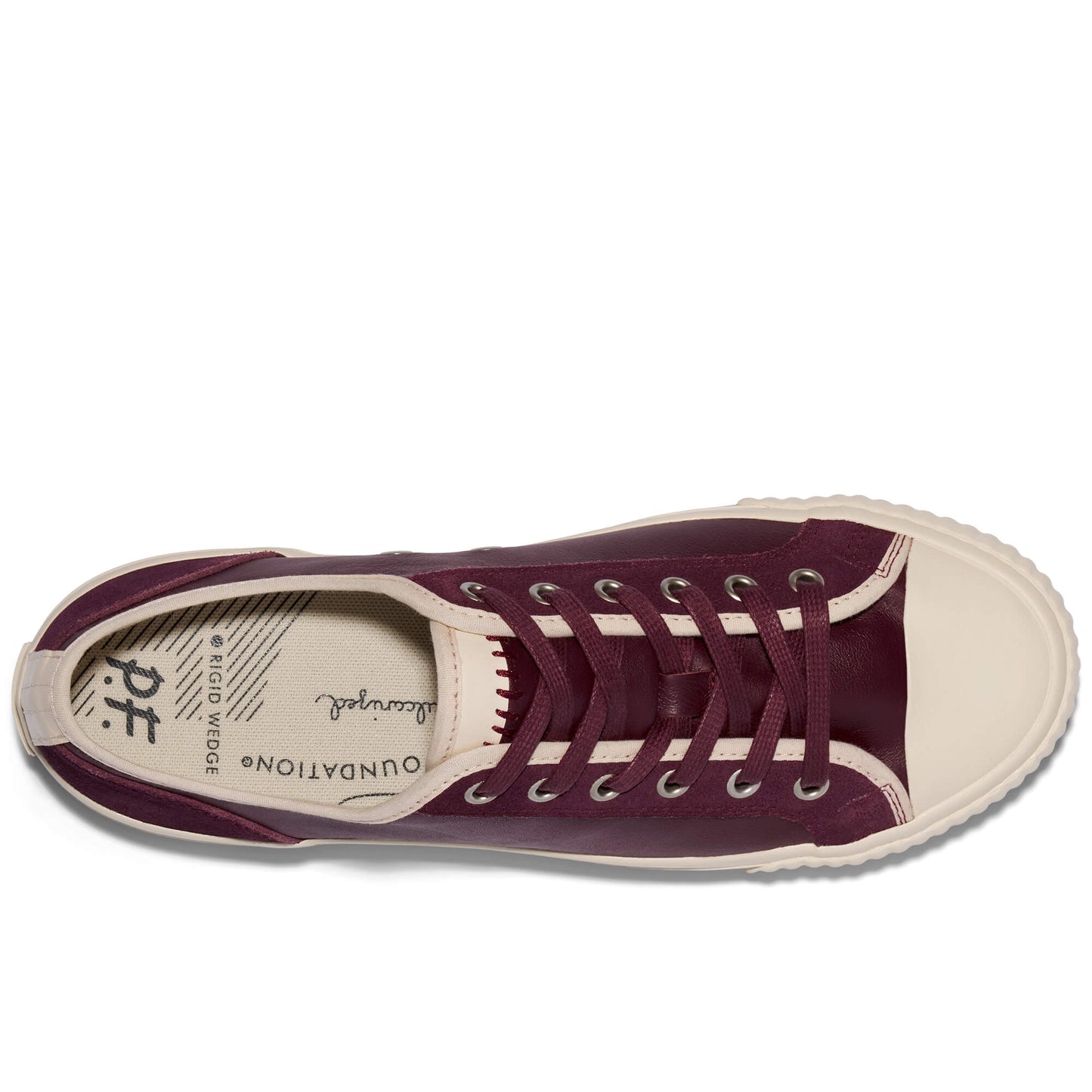 Center Low-Top Burgundy/Antique White