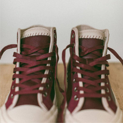 Premium leather high-top shoes