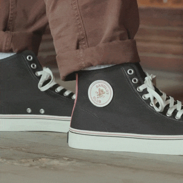 Black retro high-top sneakers P.F. Flyers