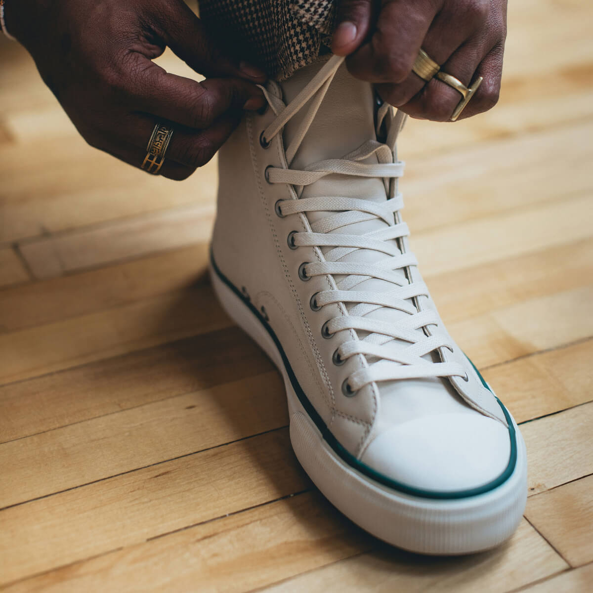 All-American High-Top Antique White/Vintage Green