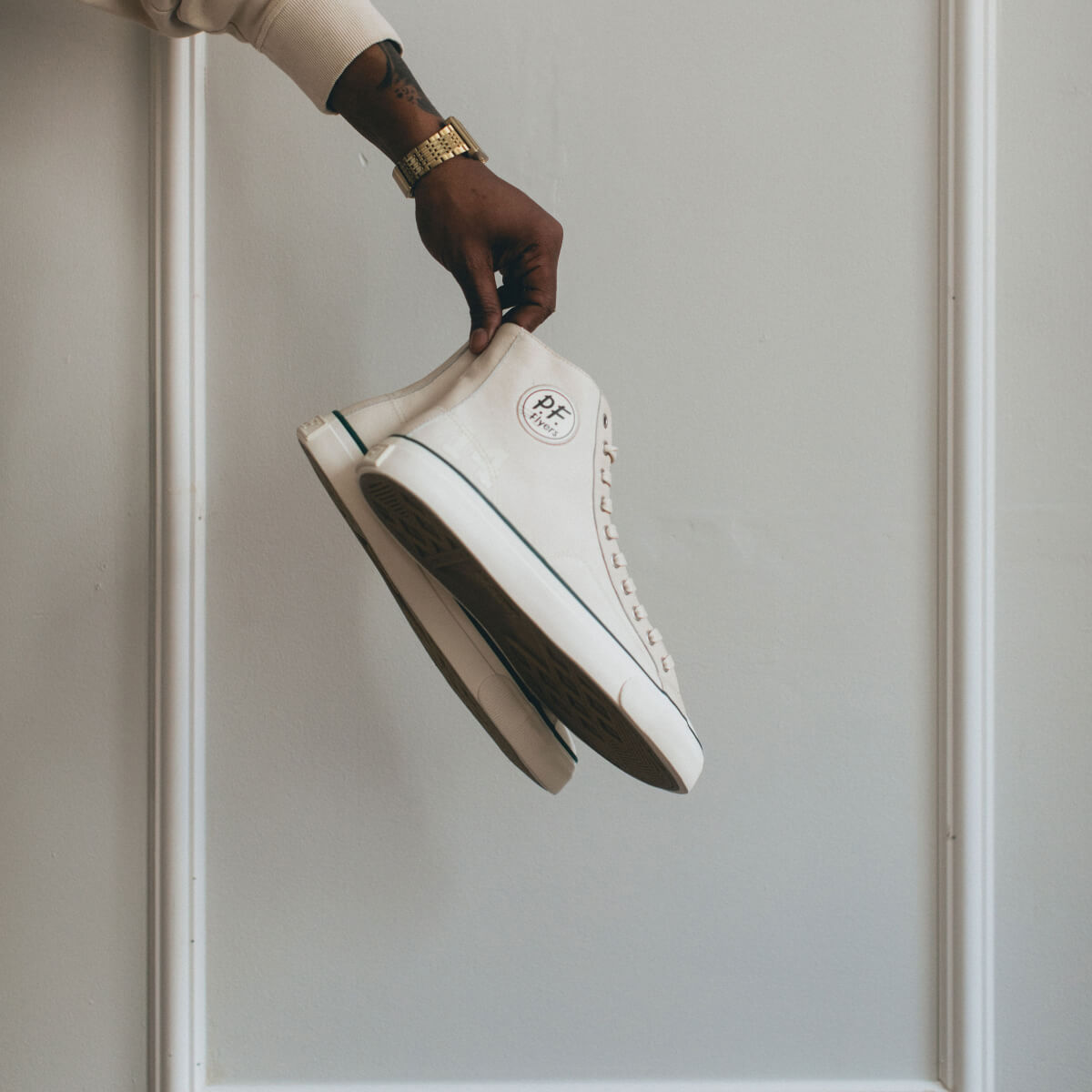 All-American High-Top Antique White/Vintage Green