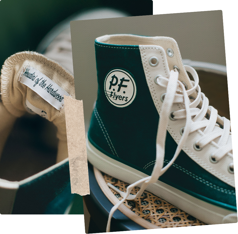 All-American Vintage Green classic high-top basketball sneaker