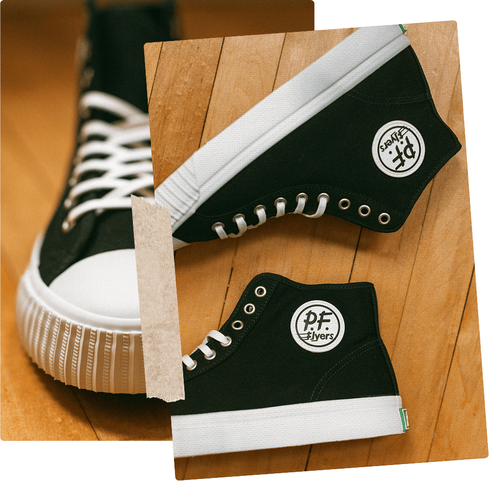 Classic black high-top sneaker