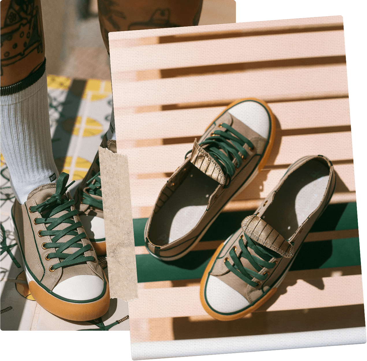 Clubhouse 1937 All-American gray green low-tops