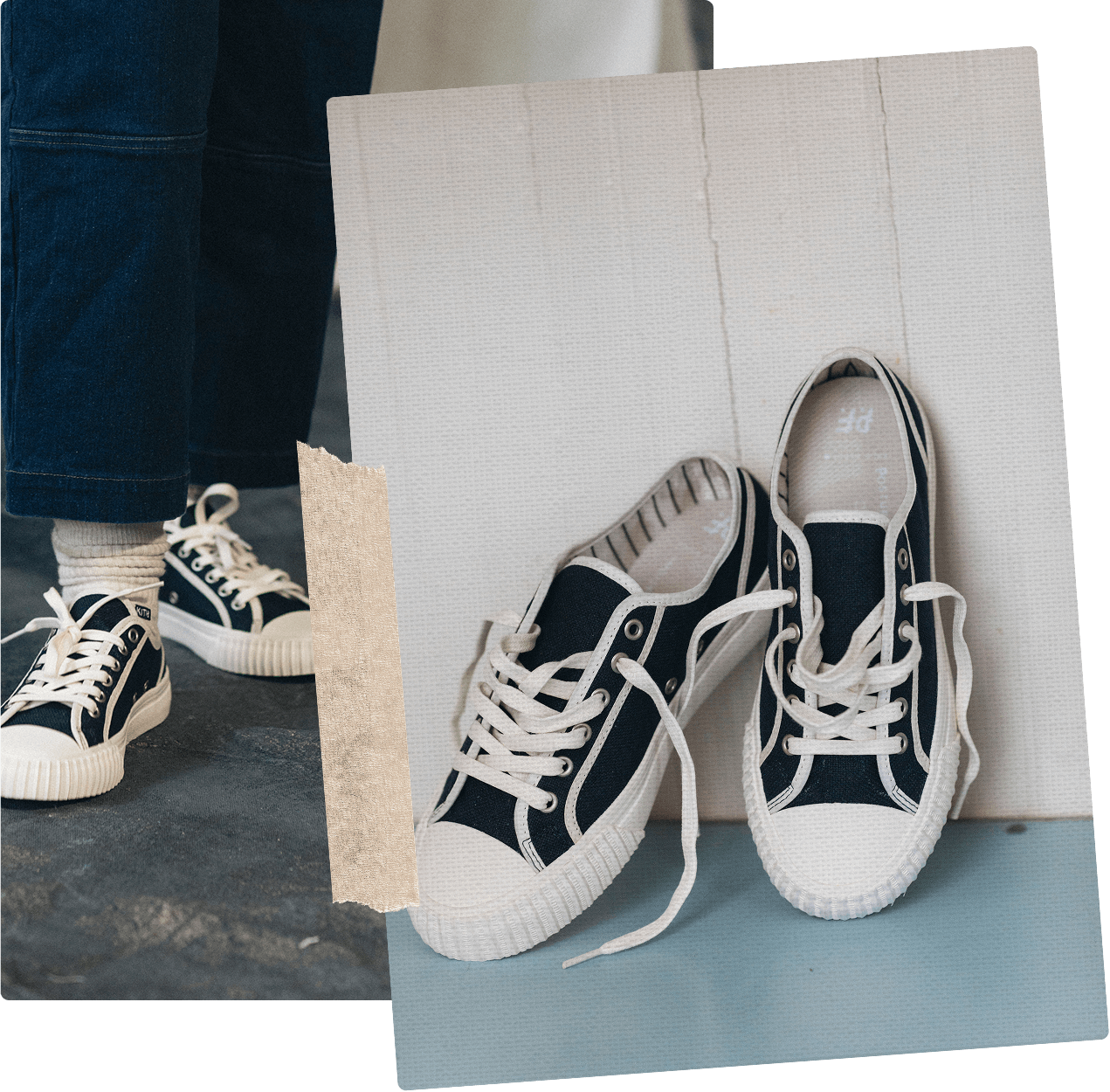 Home & Away classic navy low-top sneakers