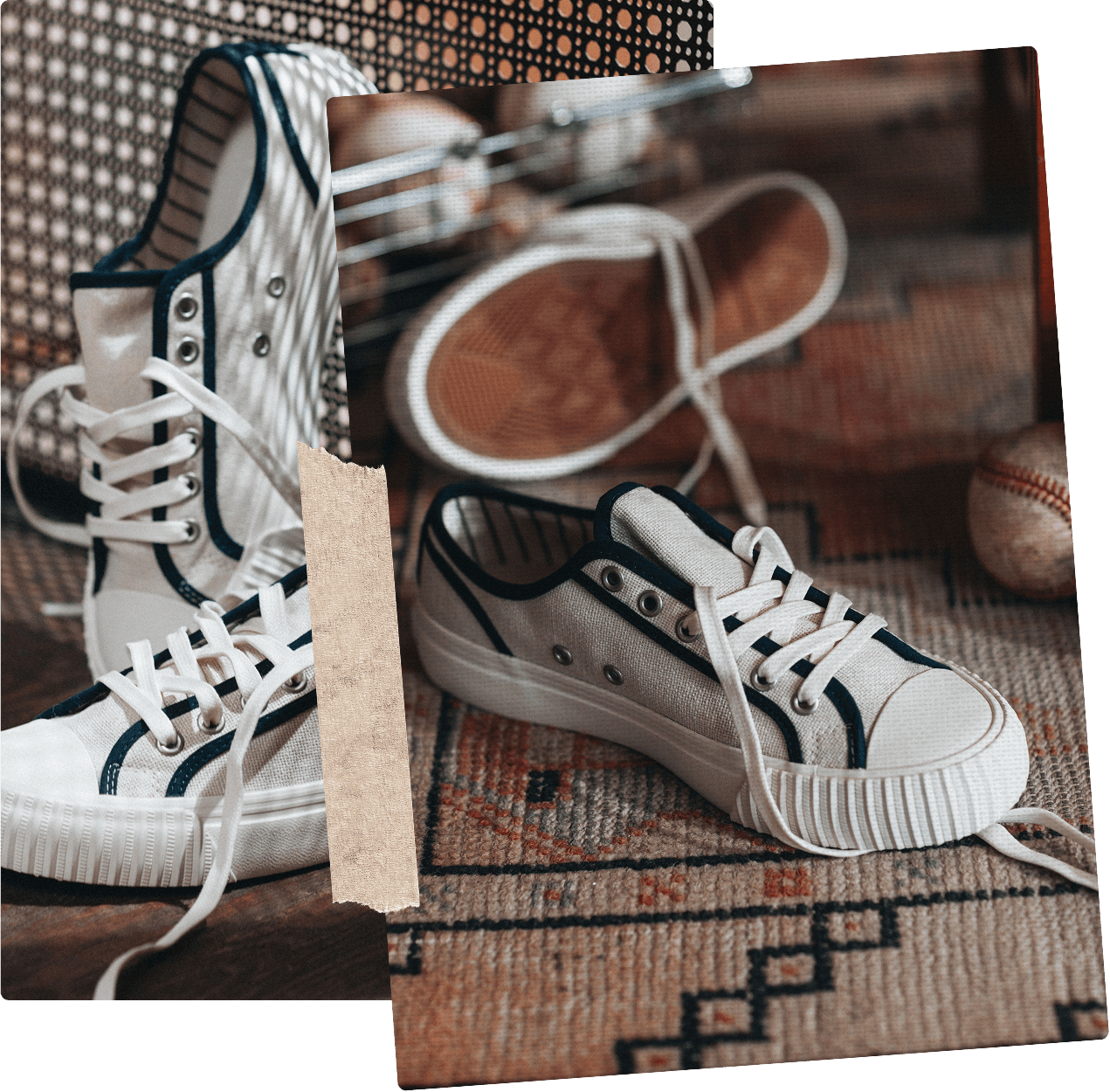 Home & Away classic white low-top sneakers