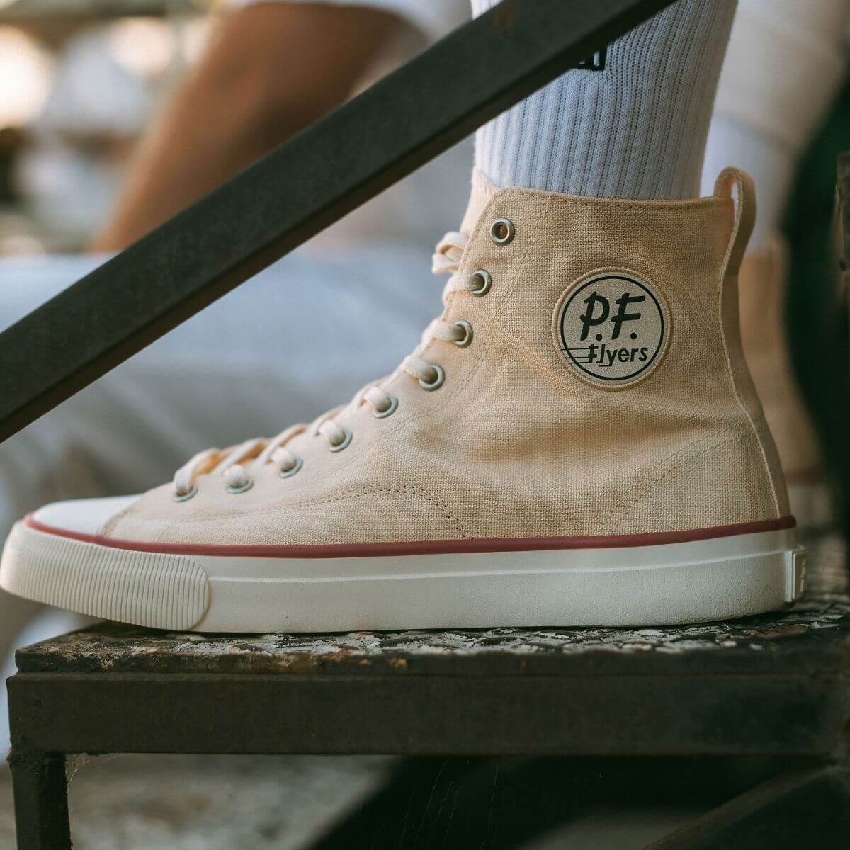 All-American High-Top Antique White/Crimson