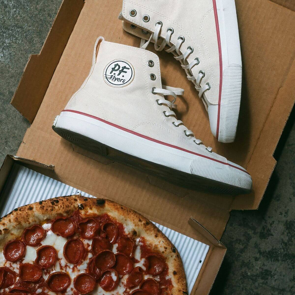 All-American High-Top Antique White/Crimson