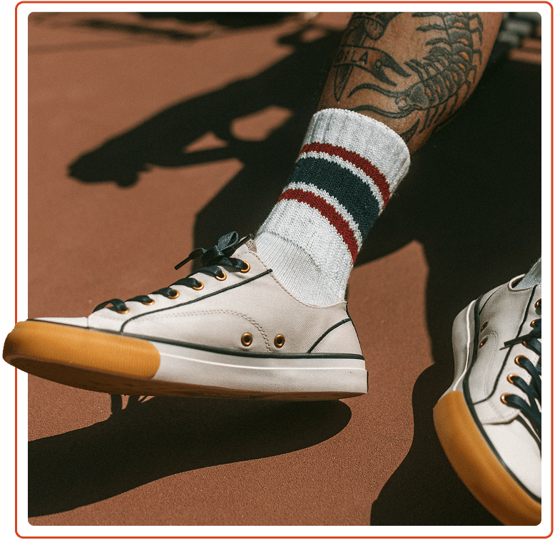 Vintage-inspired low-top sneakers