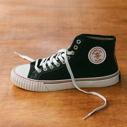 Black vintage high-top sneakers