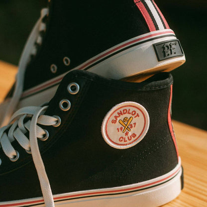 Black throwback high-top kicks P.F. Flyers