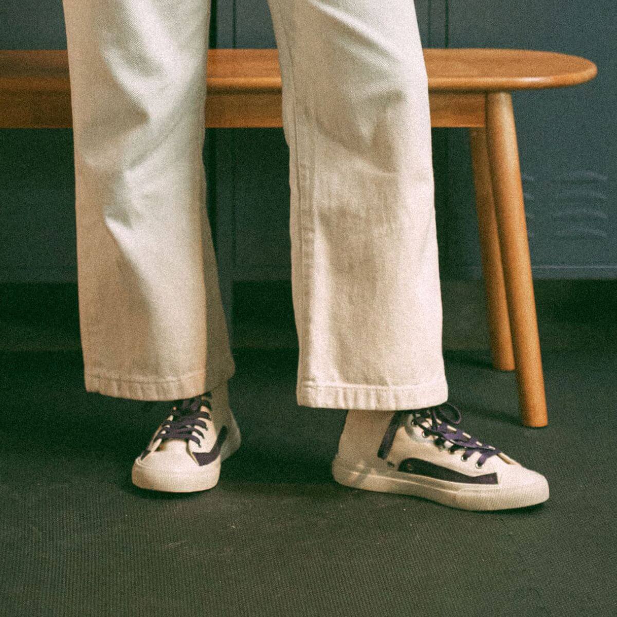 Vintage inspired basketball sneakers