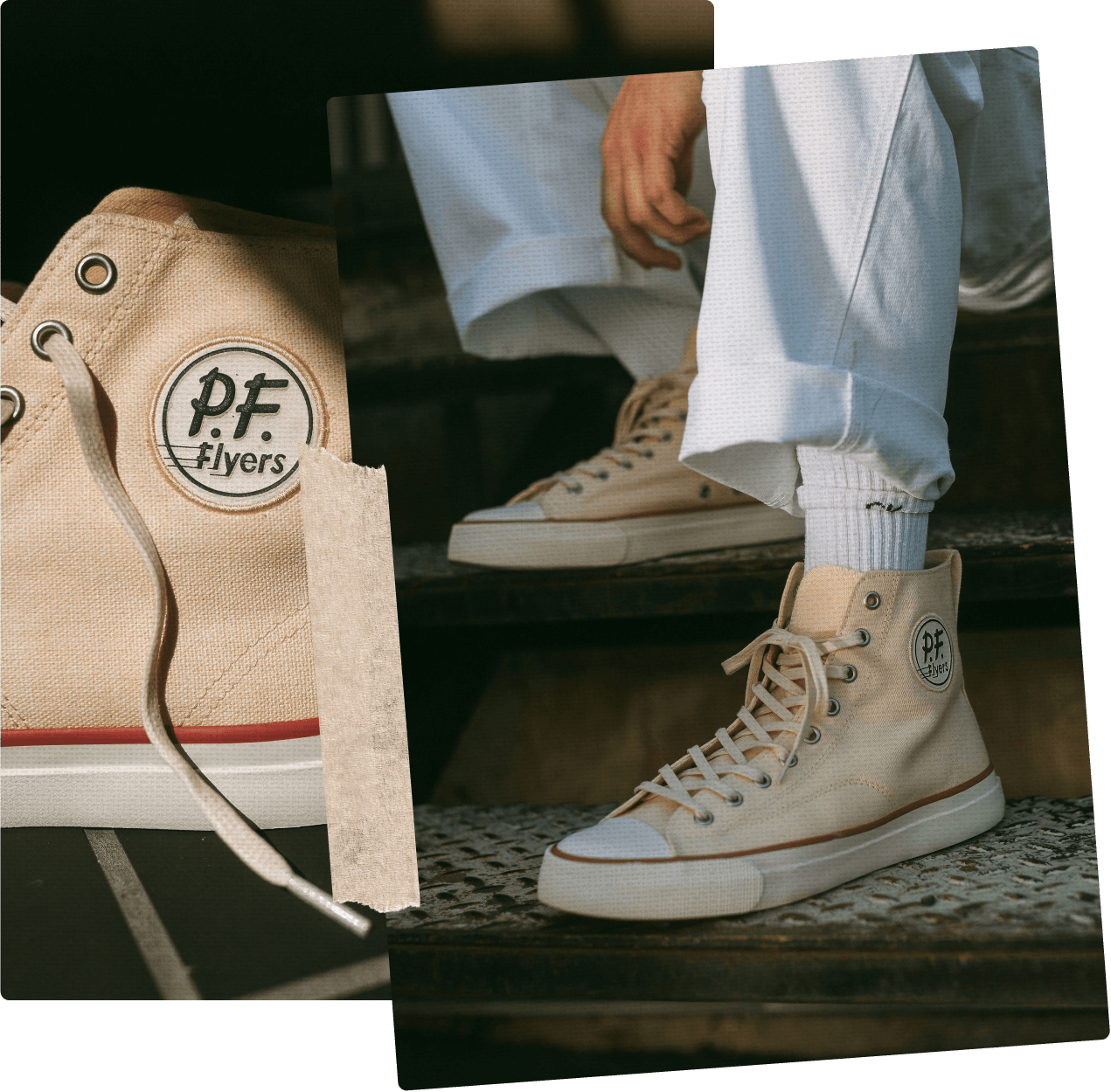 All-American High-Top Antique White/Crimson