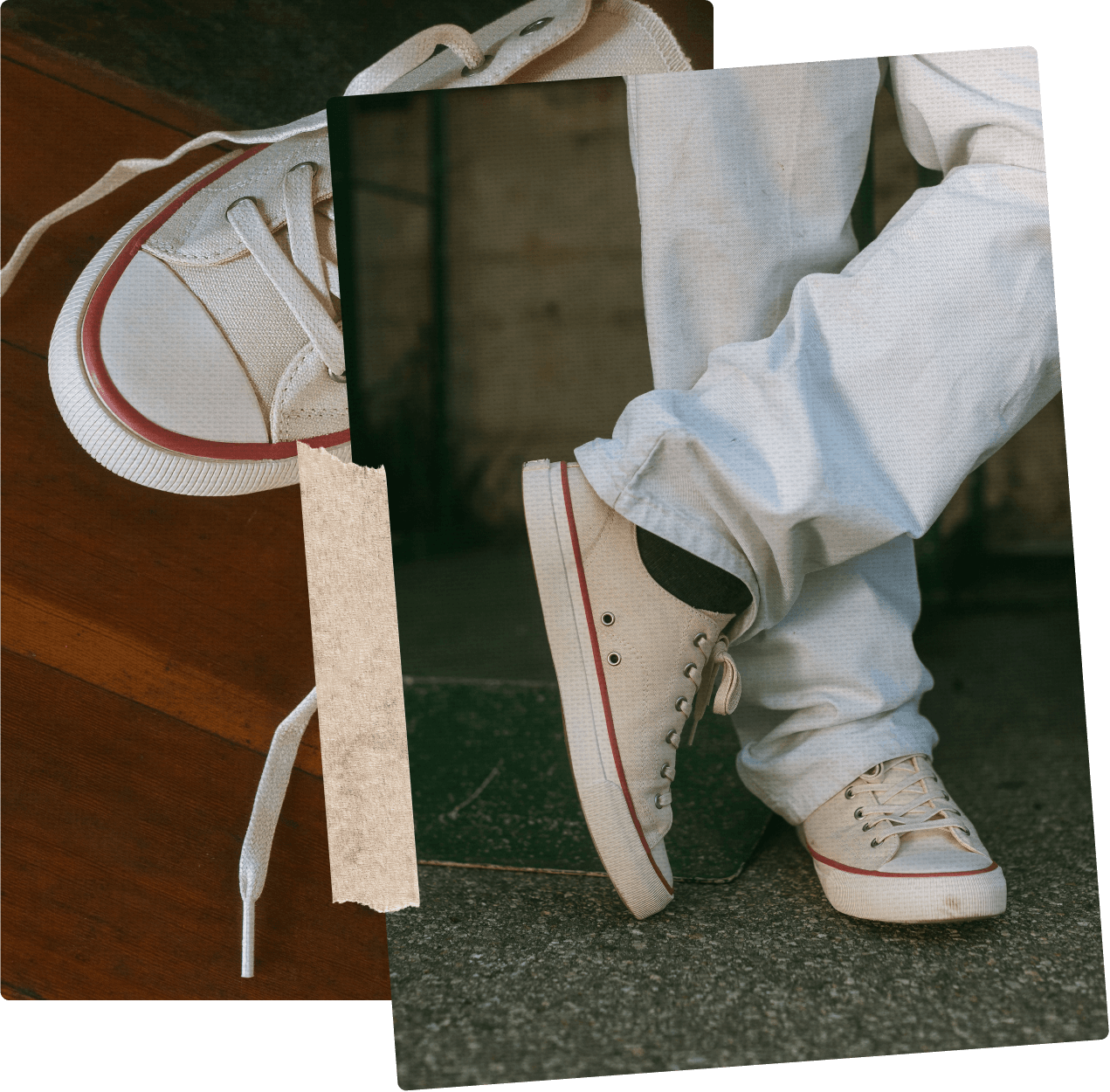 All-American Low-Top Antique White/Crimson